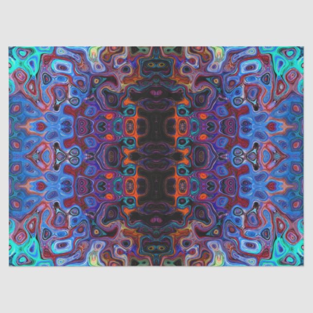 papel tradicional de tecidos psicodélicos (Frente )