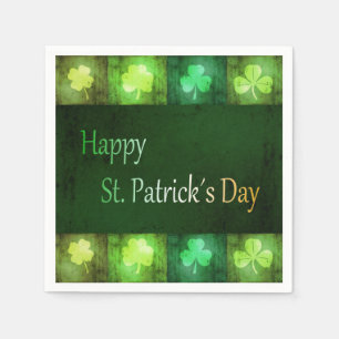 Papel Trevos do dia de St Patrick sujo - guardanapo de