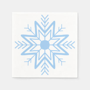 Papel um belo floco de neve no guardanapo
