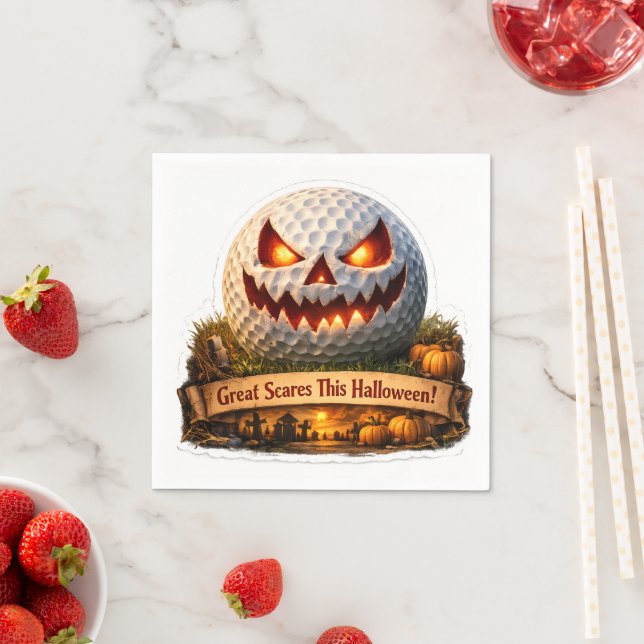 Papel um guardanapo assustador de Halloween (Insitu)