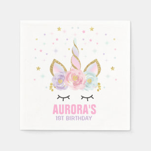 Papel Unicórnio lunático do guardanapo da festa de