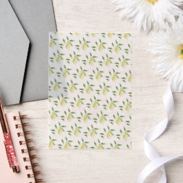 Papel Vellum com Padrão de Limão para Convites