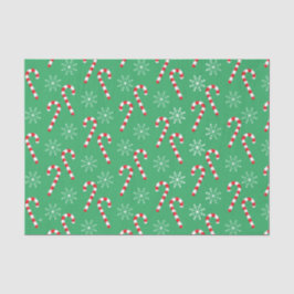 Papel verde padrão de Natal com cana doce