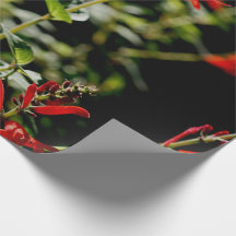 Papel vermelho de Wraping do presente do outono