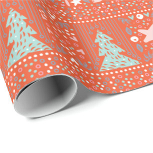 Papel vermelho para moldagem de presente de Natal