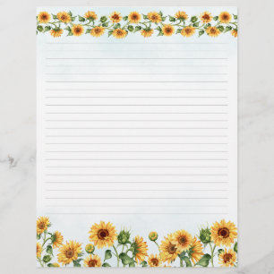 Papel Vinculado para Papel de Carta Floral de Gira
