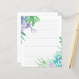 Papel Vinculado Suculente Pintado À Mão