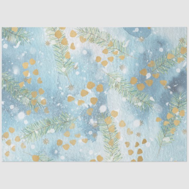 Papel Watercolor de Natal II Design 7 (Frente )