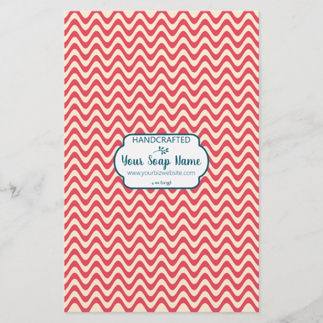 Papel Wavy Stripe Soap Wrap (Frente)