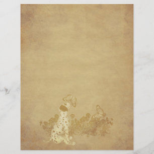 Papelada Dalmaciana Puppy Borboletas Scrapbook