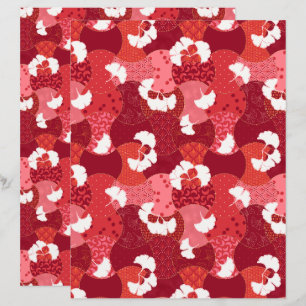 Papelão vermelho-cinzento do padrão Kimono japonês