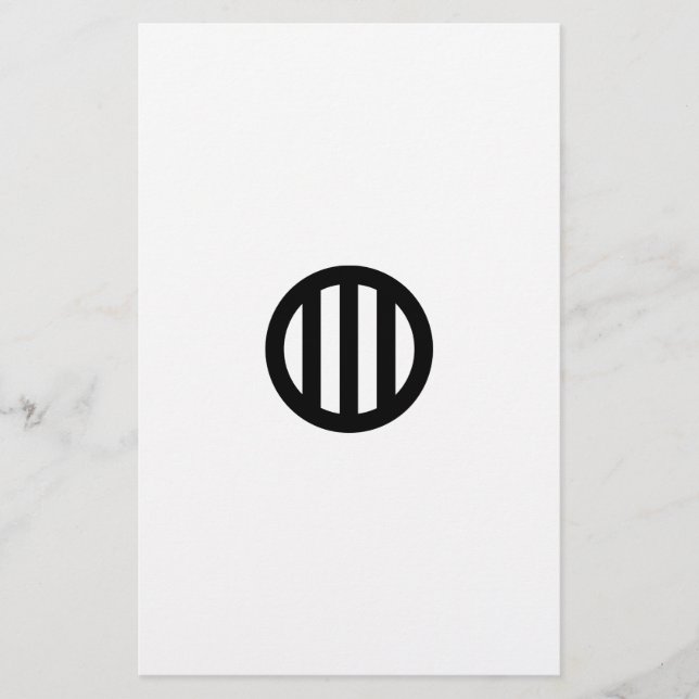 PAPELARIA 丸に縦三つ引き (Frente)