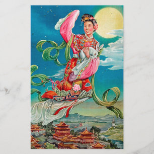 Papelaria 嫦娥 de Chang'e que voa à deusa chinesa da lua 