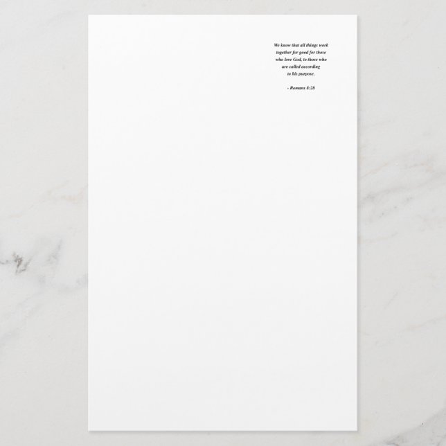 Papelaria 8:28 dos ROMANOS (Frente)