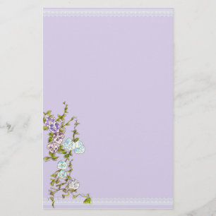 Papelaria A aguarela da corriola floresce o Lilac