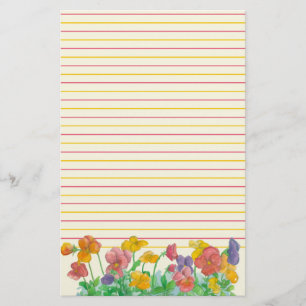 Papelaria A aguarela do amor perfeito floresce o amarelo
