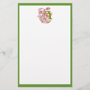 Papelaria "A" Arte Floral Nouveau Monograma