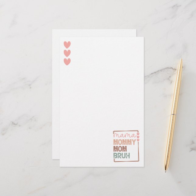Papelaria A Evolução da Mãe: Da Mamãe ao Bruh (Frente/Verso In Situ)