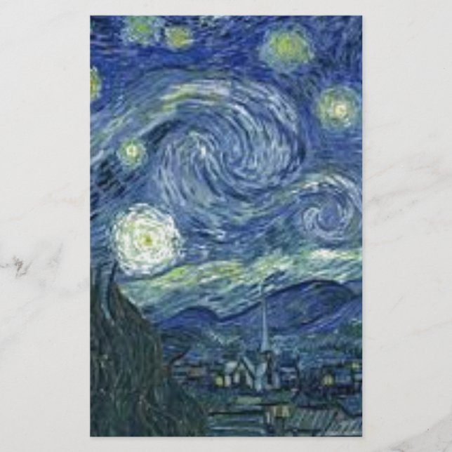 Papelaria A Noite Estrelado Van de Gogh (The Starry Night) (Frente)