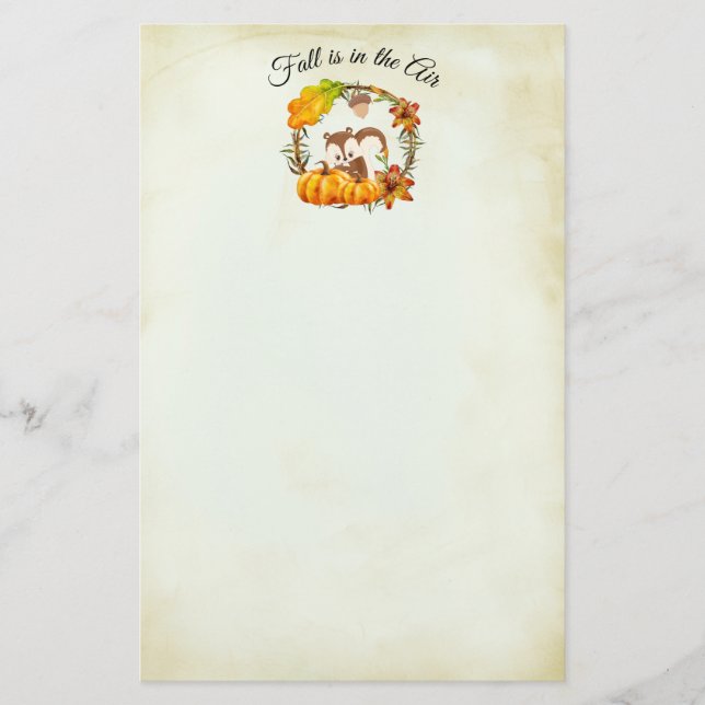 Papelaria A queda está na Tipografia do Ar com Esquilo (Frente)