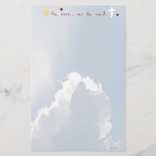 Papelaria A ressurreição que da páscoa é Jesus aumentado (Frente)