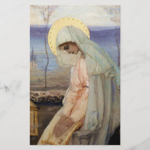 Papelaria "A Virgem Maria" por Mikhail Nesterov