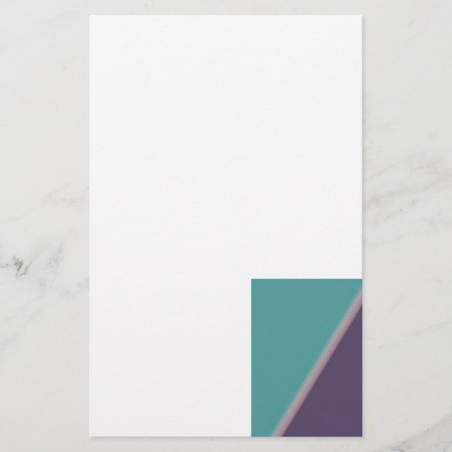 Papelaria Abstrato Art Turquoise Roxo (Frente)