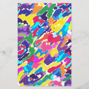 Papelaria Abstrato brilhante multicolorido