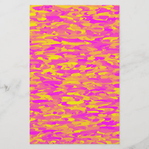 Papelaria Abstrato cor-de-rosa amarelo-amarelo