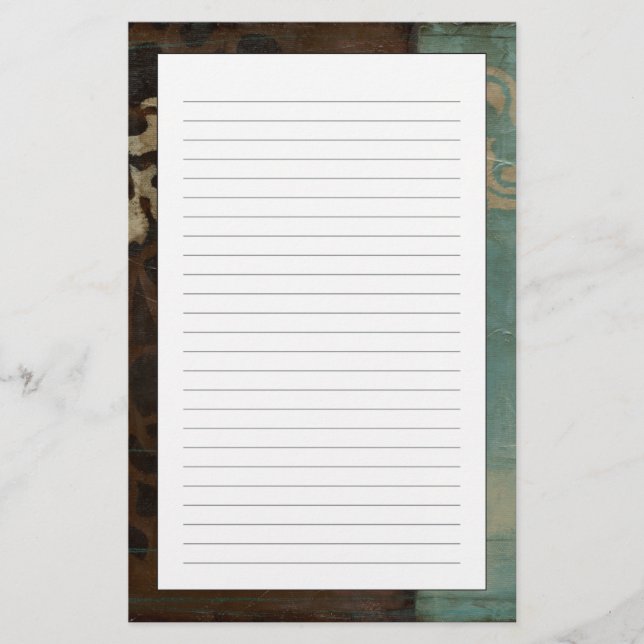 Papelaria Abstrato Damask Tapeçaria por Jennifer Goldberger (Frente)