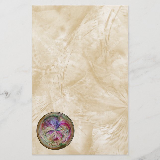 Papelaria Abstrato de Multicores Mandala (Frente)