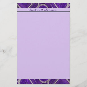 Papelaria abstrato do roxo