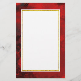 Papelaria Abstrato preto e vermelho moderno - Misterioso Esc