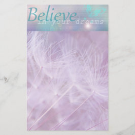 Papelaria Acredite Em Seus Sonhos Roxo Azul-claro