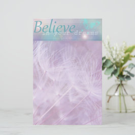 Papelaria Acredite Em Seus Sonhos Roxo Azul-claro