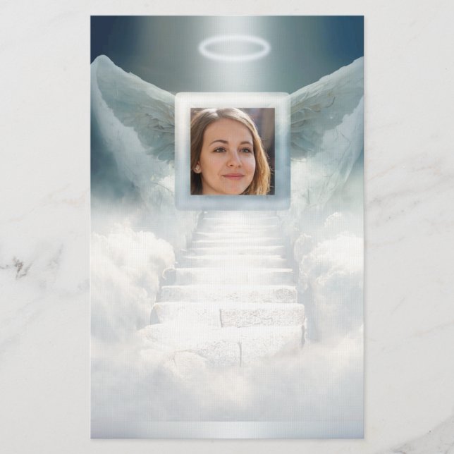 Papelaria Adicionar papel de anjo fotográfico (Frente)