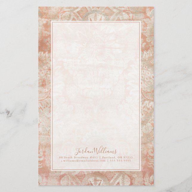 Papelaria Adicionar Seu Nome| Esquerda de Garnet (Frente)