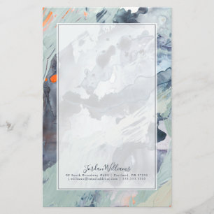 Papelaria Adicionar Seu Nome Mar Polifônico - Azul