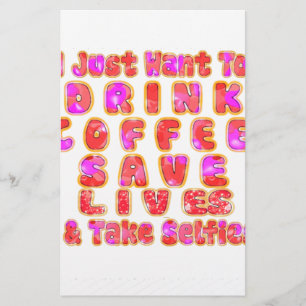 Papelaria Adorável, só quero beber café, salvar vidas e