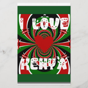 Papelaria Adoro Heart Kenya: Arte Dinâmica De Bandeiras