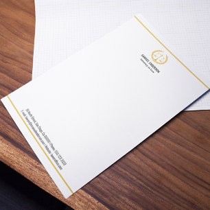 Papelaria Advogado de Direito Profissional Dourado