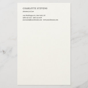 Papelaria Advogado Elegante Minimalista Simples Tendência