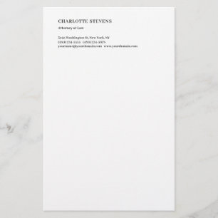 Papelaria Advogado Minimalista Elegante Simples Tendência