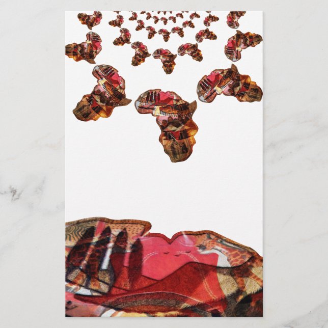 Papelaria África em Movimento: Kaleidoscope Map Design (Frente)
