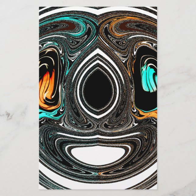 Papelaria African Ethnic Doodle Zebra texturou Art Impressão (Frente)