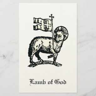 Papelaria Agnus Dei O Cordeiro Pascal de Deus Arte Refinada