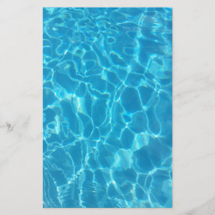 Papelaria Água de Piscina Azul Céu Cristalino