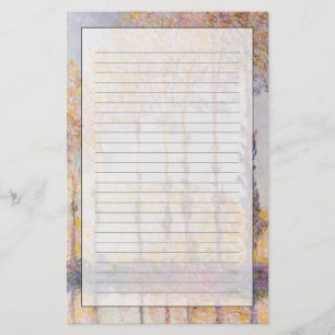 Papelaria Álamos de Claude Monet nos bancos do Epte