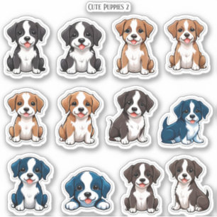 Papelaria Álbum de Adesivos de Cachorrinhos Fofos