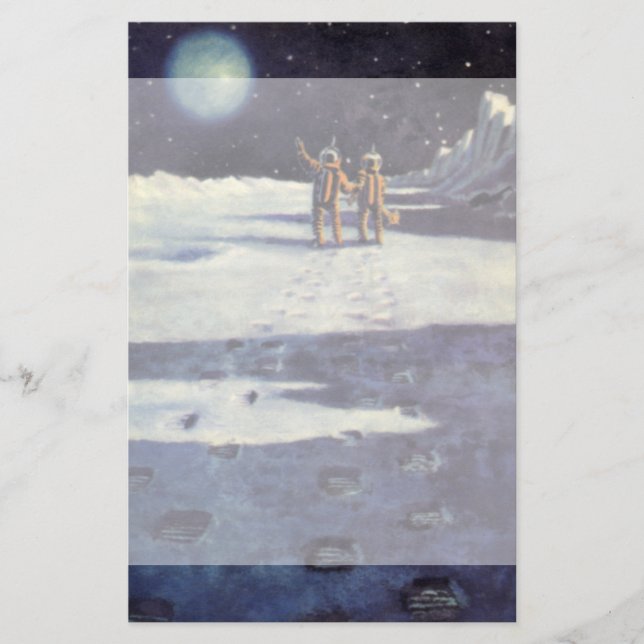 Papelaria Aliens do astronauta da ficção científica do (Frente)